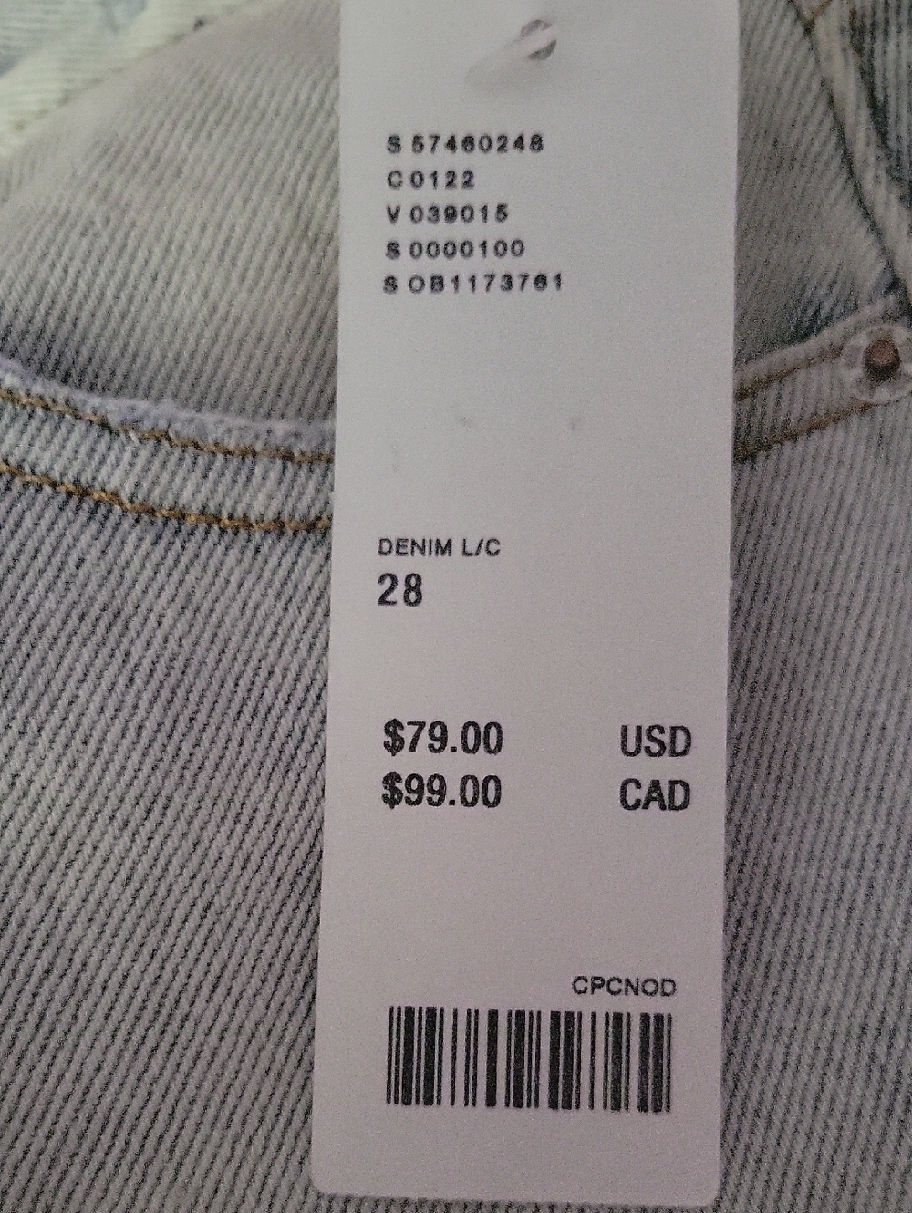 NWT BDG Size 28 Light Bleached Slim Straight Jeans - Picture 6 of 7
